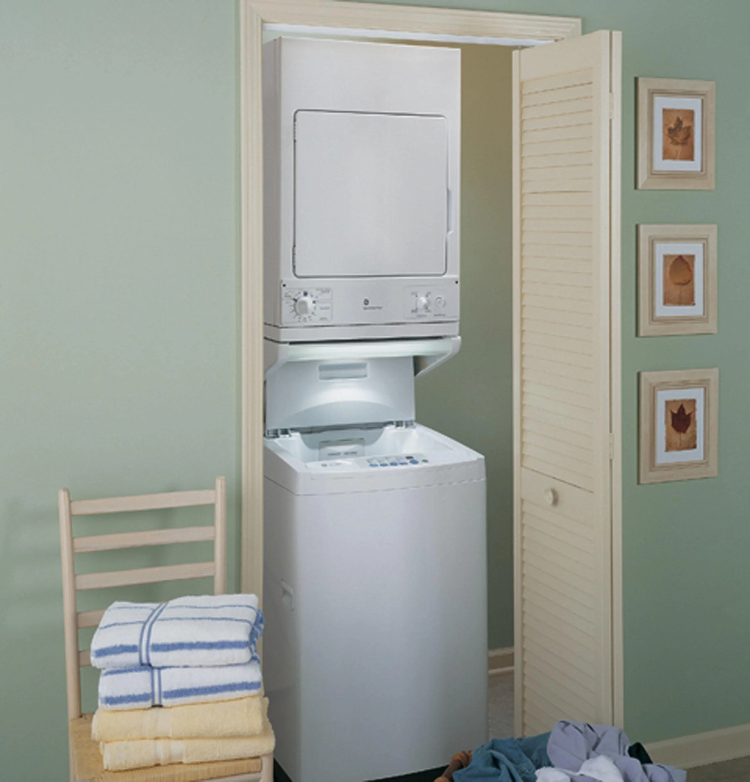 GE Spacemaker Dsks433ebww Electric Dryer