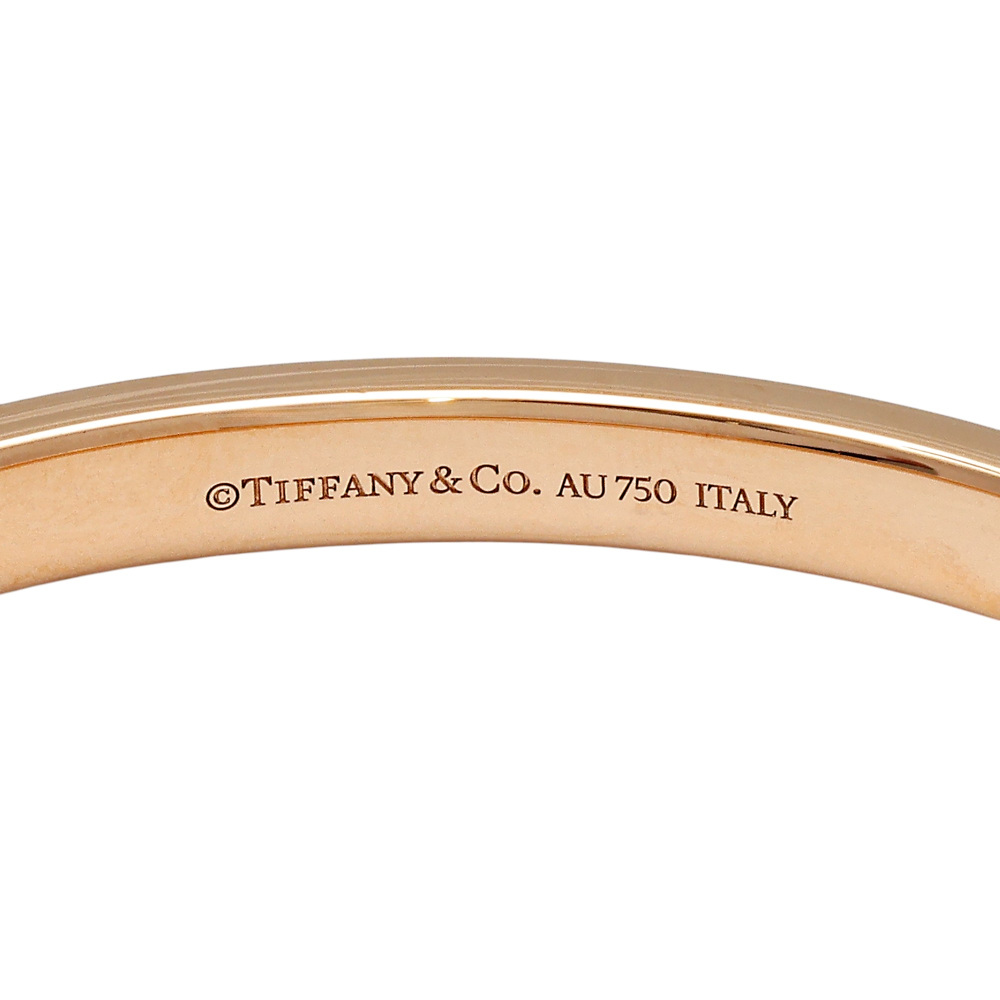 Tiffany & Co. T Square T-two Hinge Bracelet 18K Rose Gold Diamond