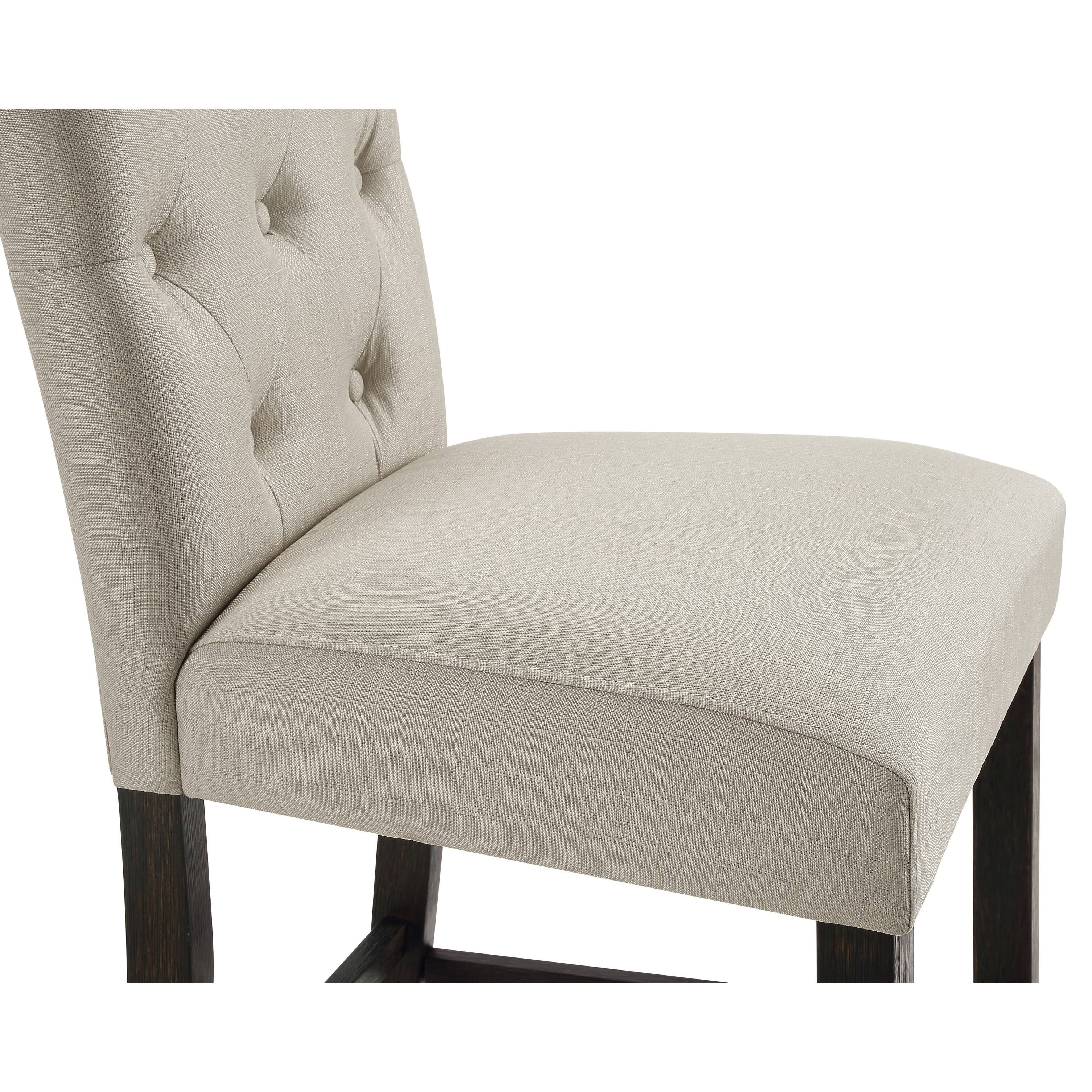 Leviton Solid Wood Tufted Asons Barstool, Set of 2 (Blue)