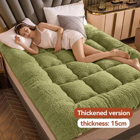 Lamb plush Mattress Tilam Lipat Single/Queen/ King Foldable Mattress Dual Purpose Tatami Mattress