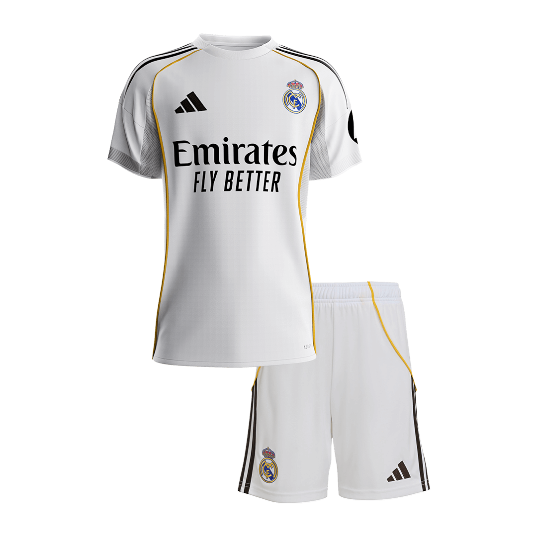 Real Madrid Home Kids Soccer Jerseys Full Kit 2025/26