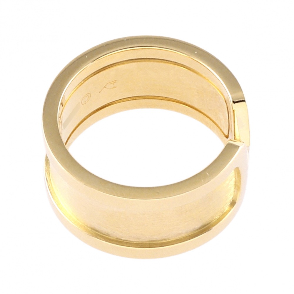 Cartier 2C Wide Ring 18K Yellow Gold