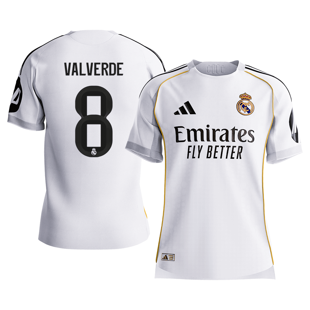 VALVERDE #8 Real Madrid Home Player Version Jersey 2025/26