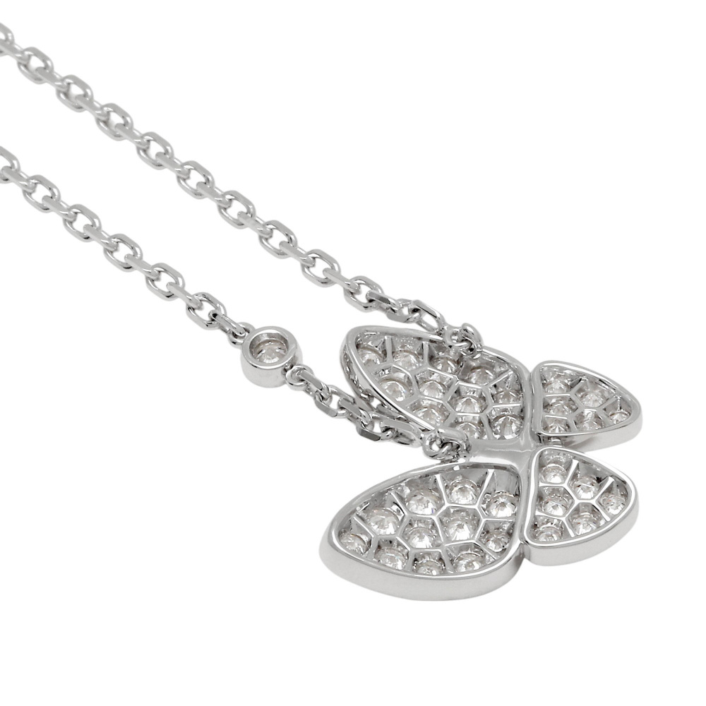 Van Cleef & Arpels Fauna de Papillon Necklace 18K White Gold Diamond VCARO3M400