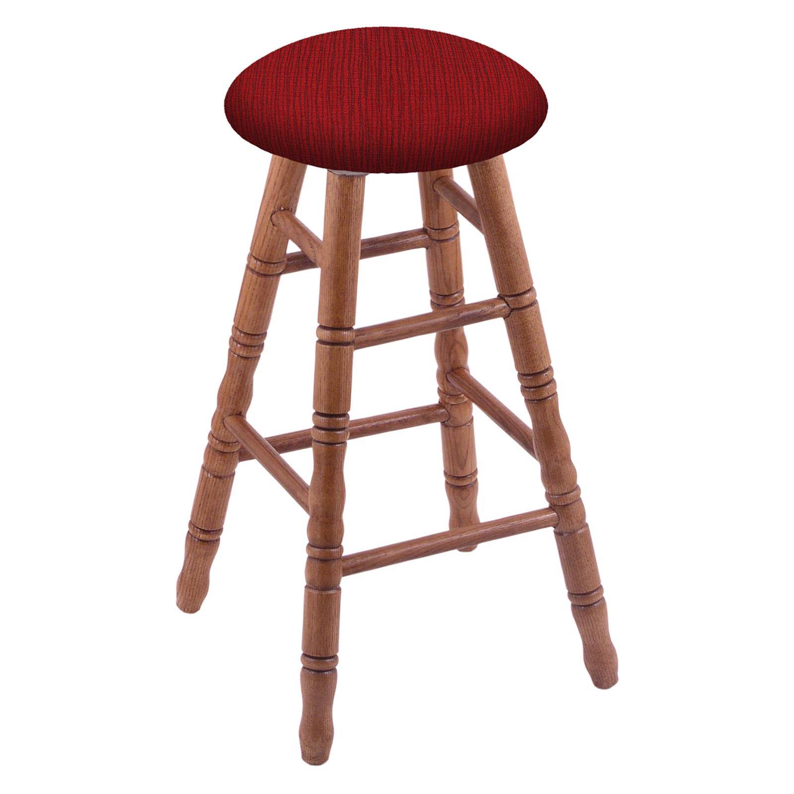 Holland Bar Stool Oak Bar Stool in Natural Finish with Axis Paprika Seat