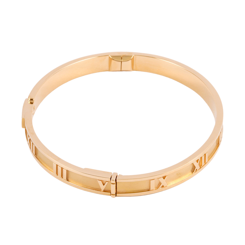 Tiffany & Co. Atlas 3PD Bracelet 18K Yellow Gold Diamond