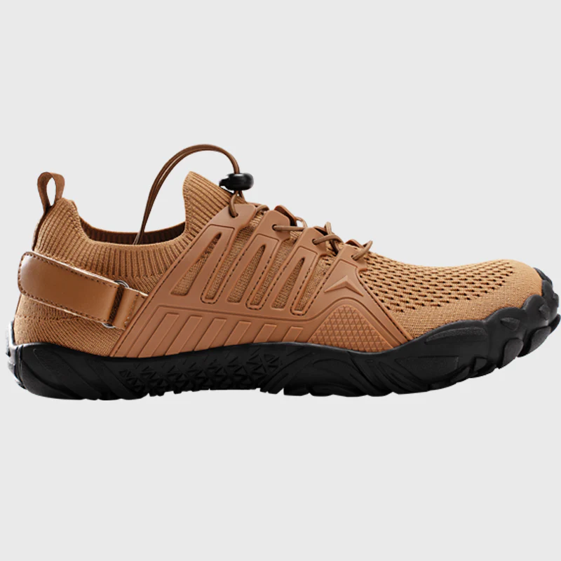 Men's Barefoot Shoes Minimalist Zero Drop Sneakers-SZW003Brown