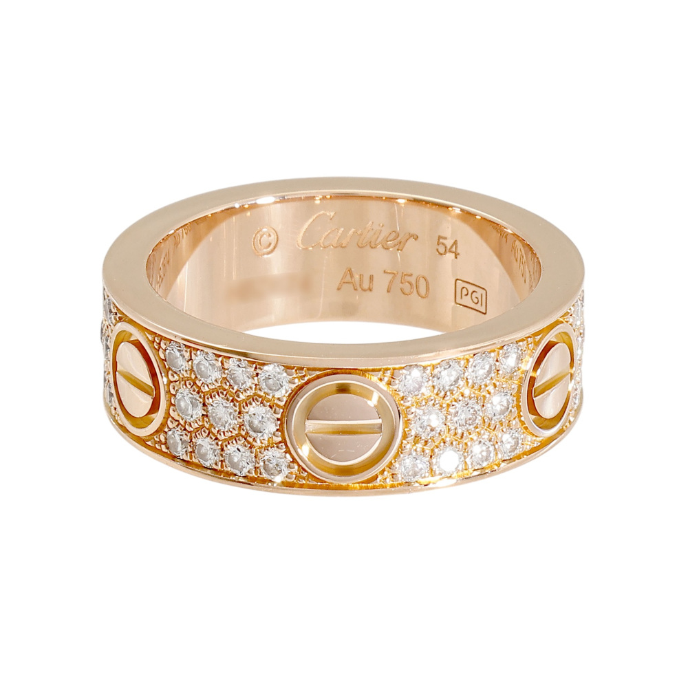 Cartier Love Ring 18K Rose Gold Diamond B4087600