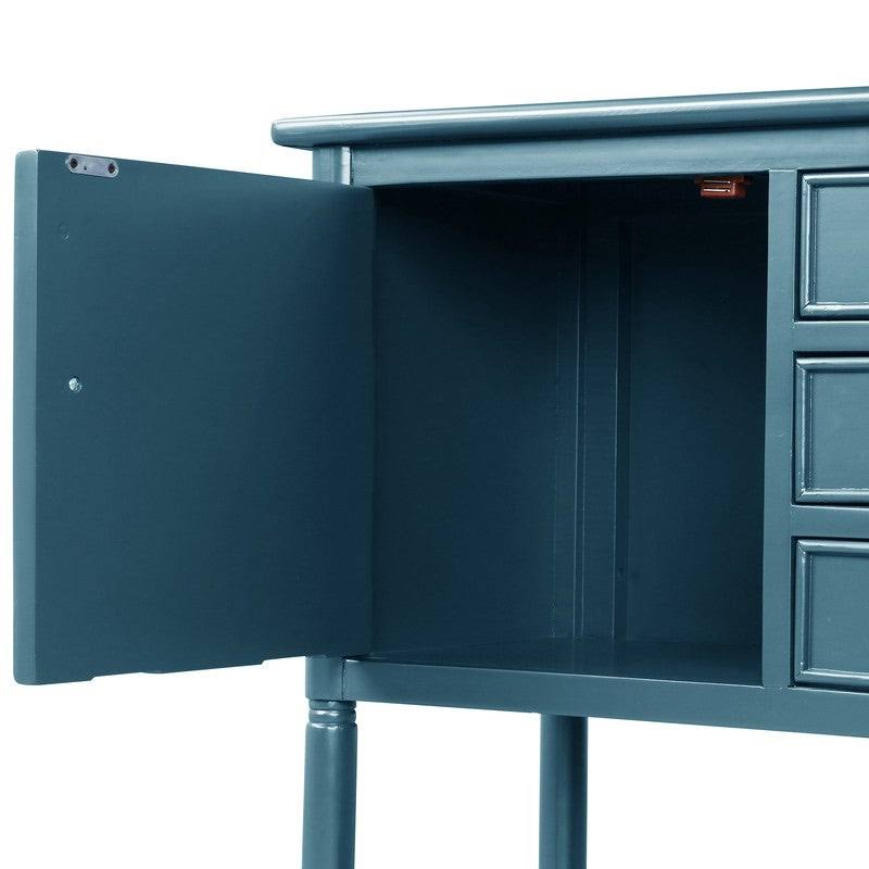 AOOLIVE 45x22 Modern Console Table Desk with 3 Drawers, Light Blue - MDF