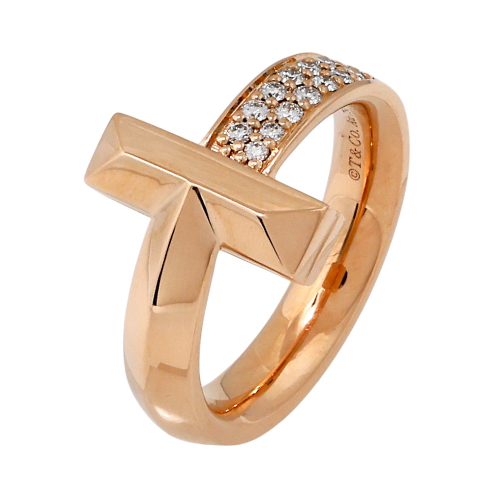 Tiffany & Co. Tiffany T One Ring 18K Rose Gold Diamond 68171865