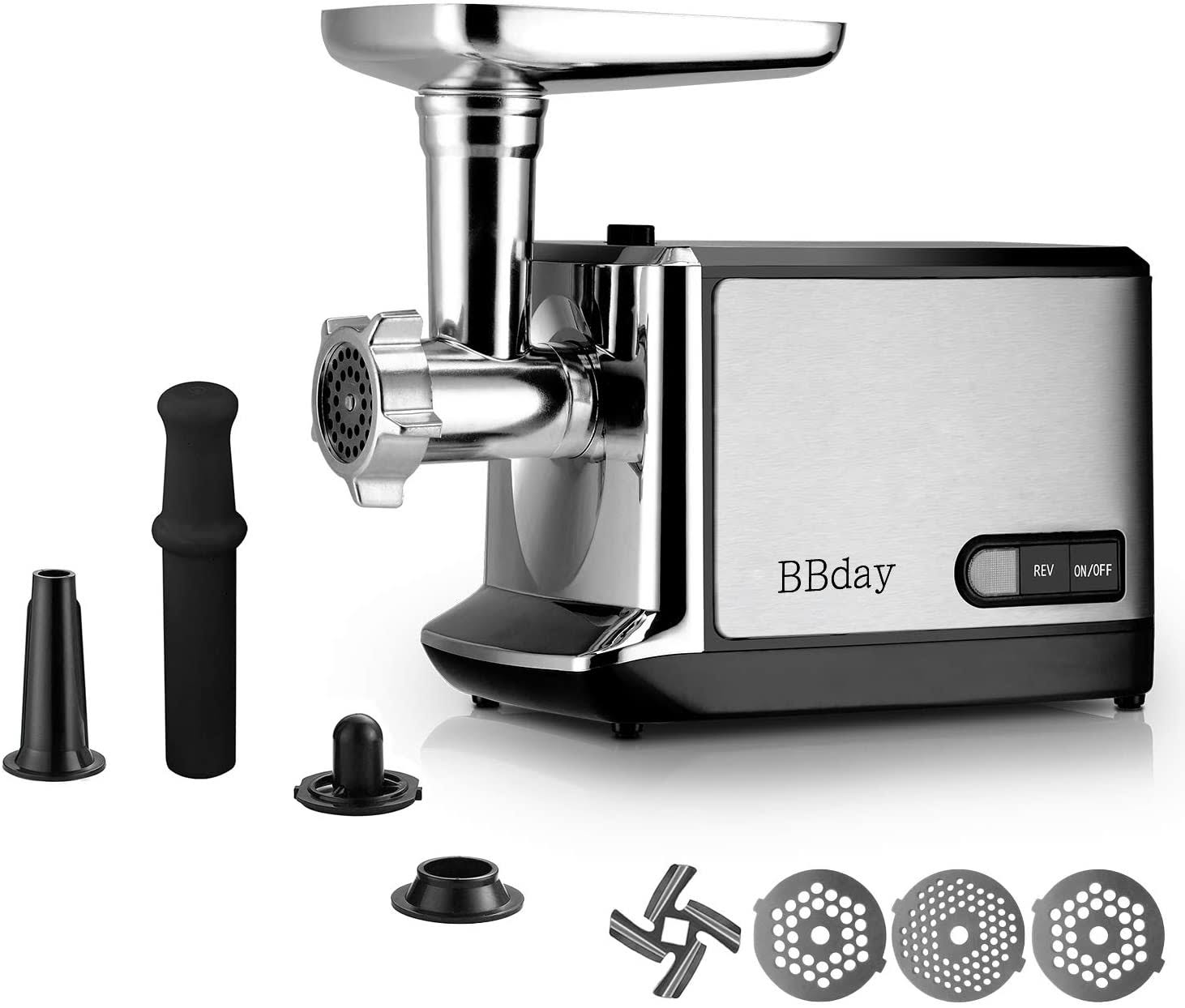 Electric Meat Grinder Stainless Steel Meat Slicer u0026 Sausage Stuffer 2000W Max