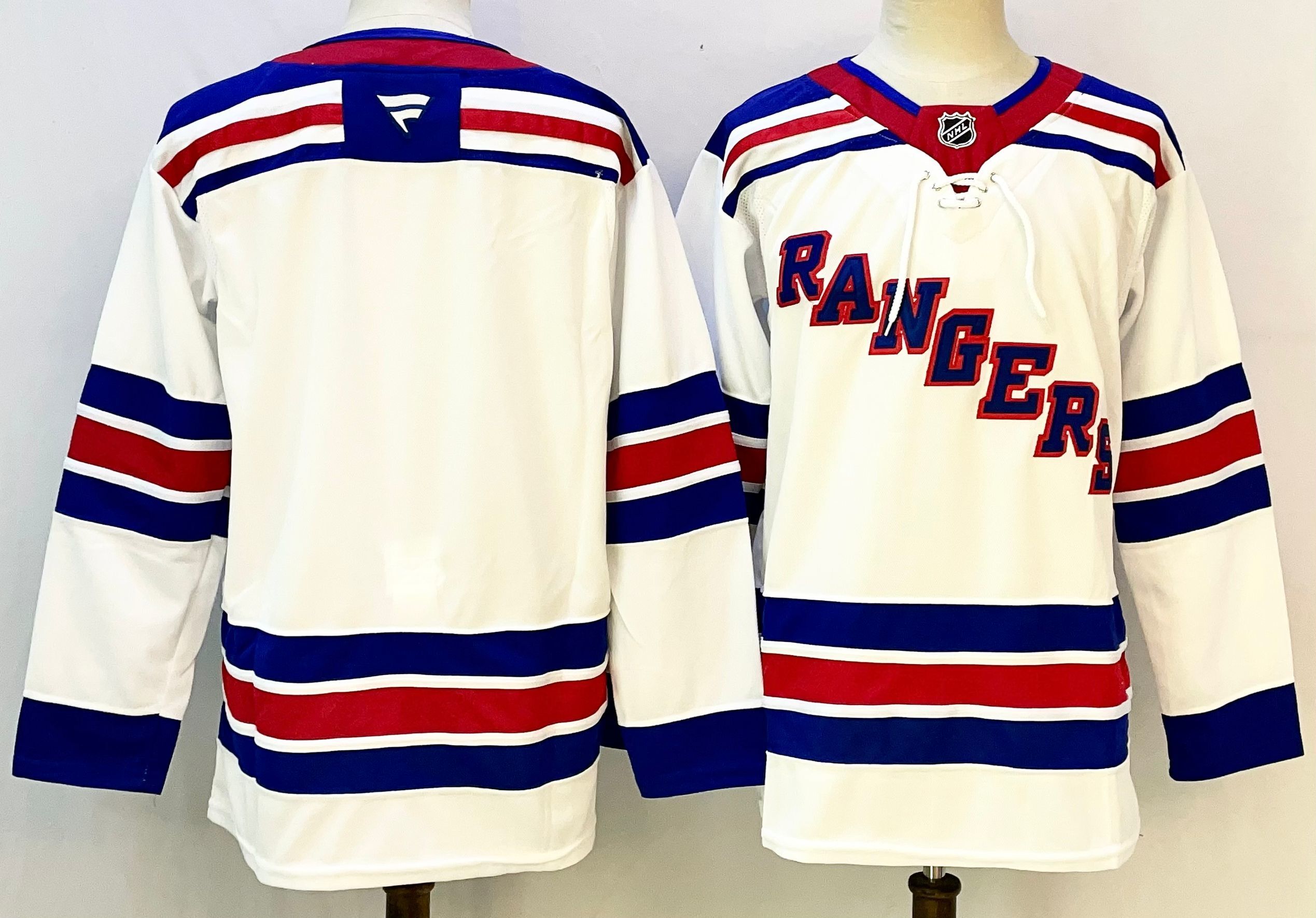 Men's New York Rangers Fanatics White Breakaway Away Blank Jersey