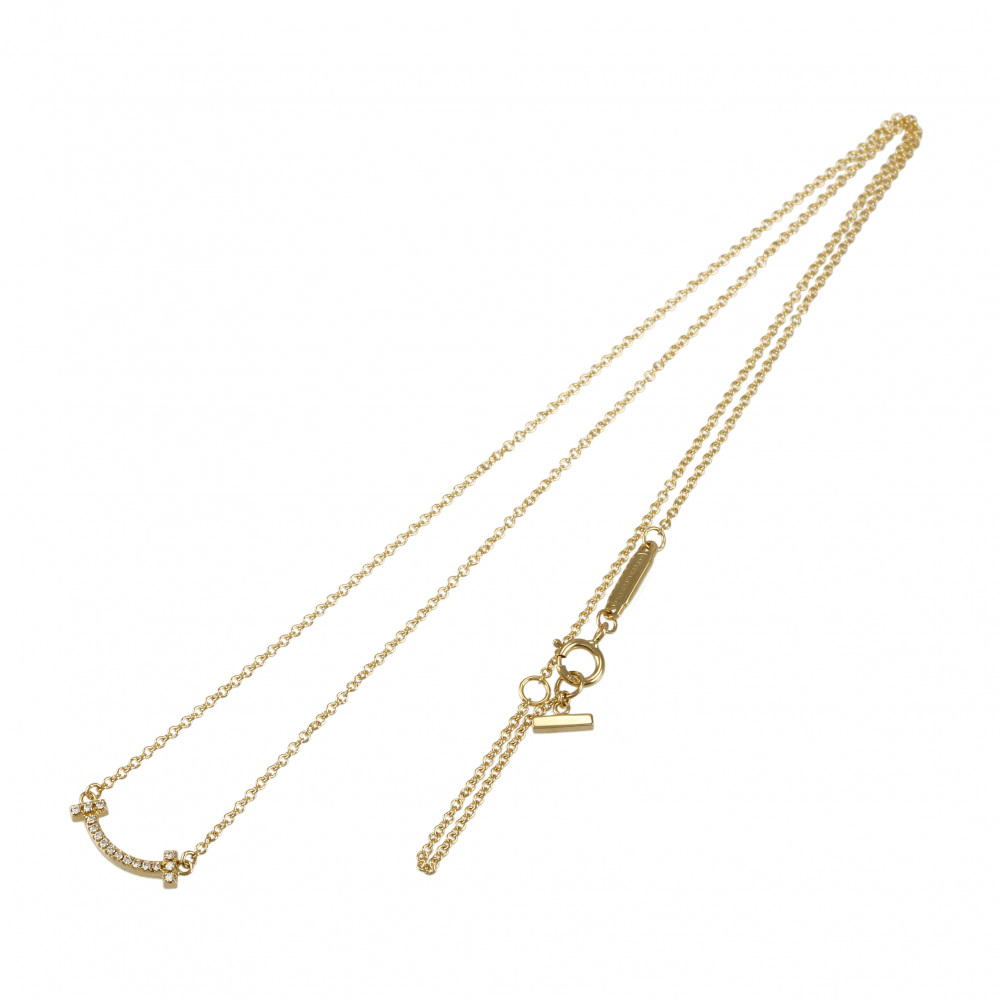 Tiffany & Co. Tiffany T Smile Necklace 18K Yellow Gold Diamond 62617683