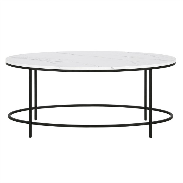Black Bronze And Faux Marble Coffee Table Henn amp hart