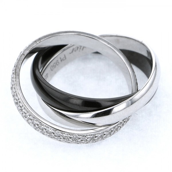 Cartier Trinity Ring Platinum & 18K White Gold Diamond