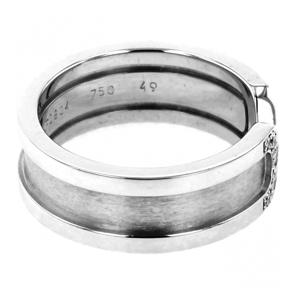 Cartier 2C C Duling #49 Ring 18K White Gold Diamond