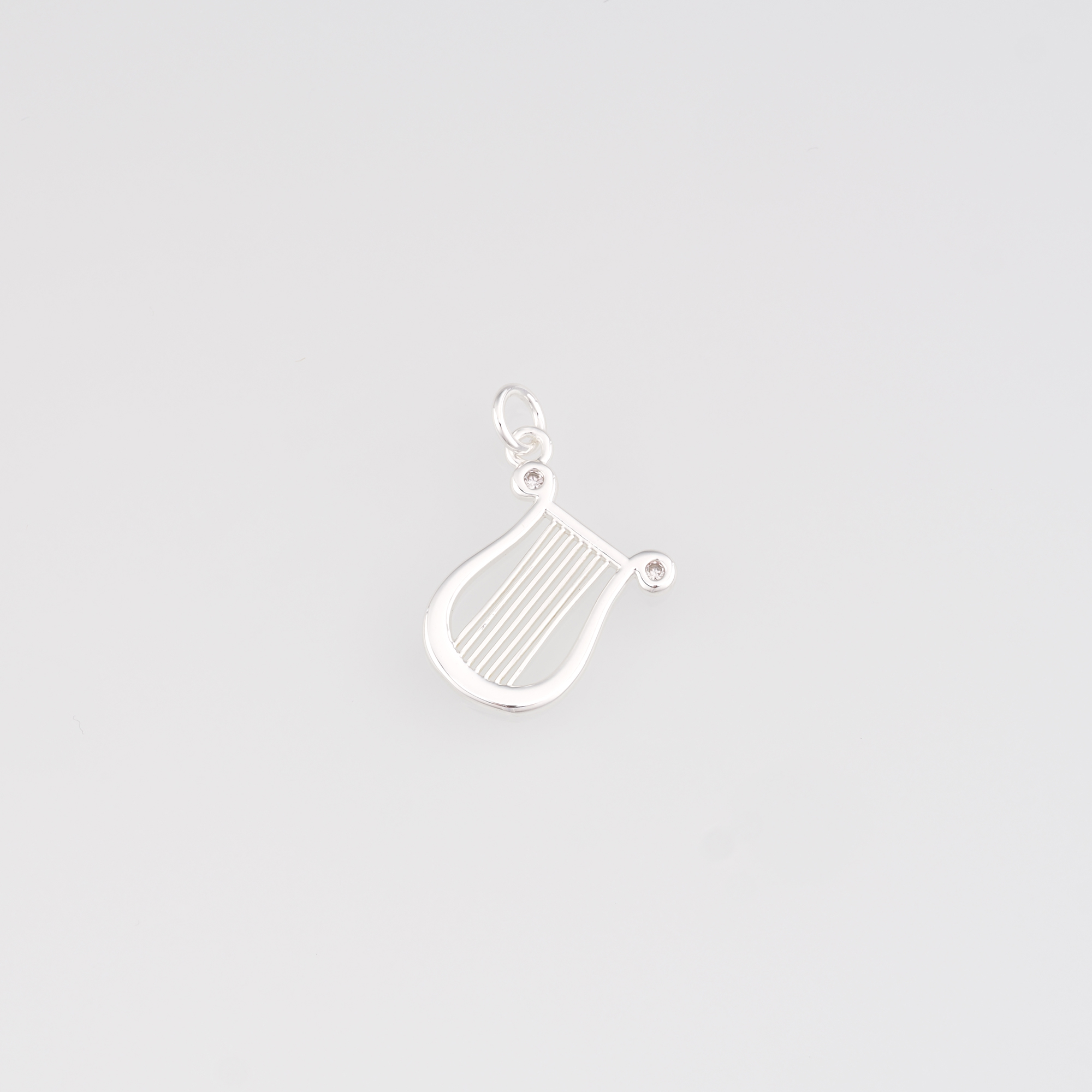 18K Gold Filled Harp Pendant,Dainty Harp Charm Earrings Necklace for DIY Jewelry Making Supply