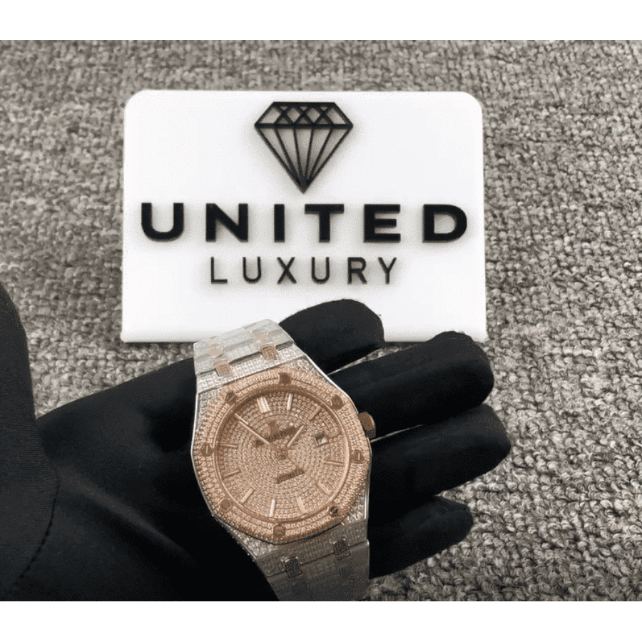 AP Royal Oak Iced Out Two-Tone 15400SR.OO.1220SR.01 Master Replica 1:1