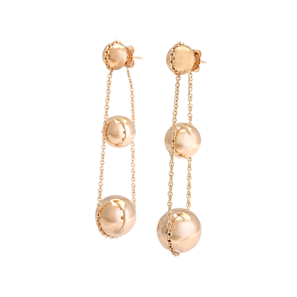 Tiffany & Co. Hardware Triple Drop Earrings 18K Rose Gold 63008990