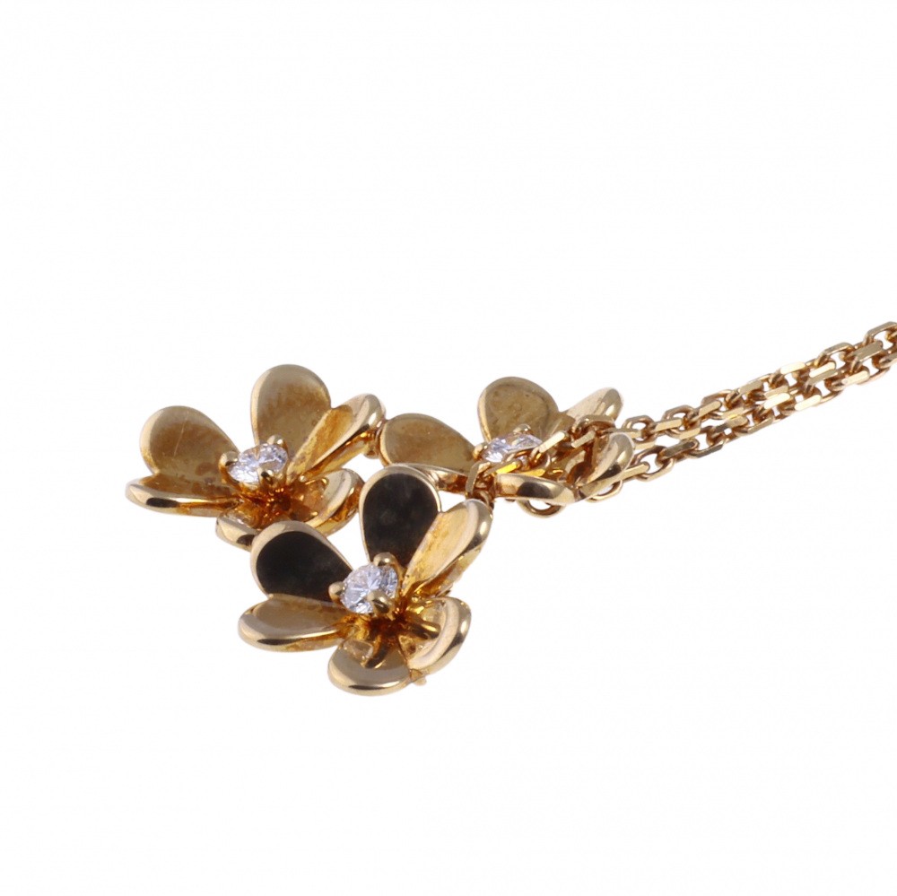 Van Cleef & Arpels Frivole Necklace 18K Yellow Gold Diamond VCARP2DU00