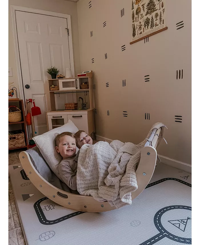 Lily and River Birch Little Rocker Pikler Arch In Natural
