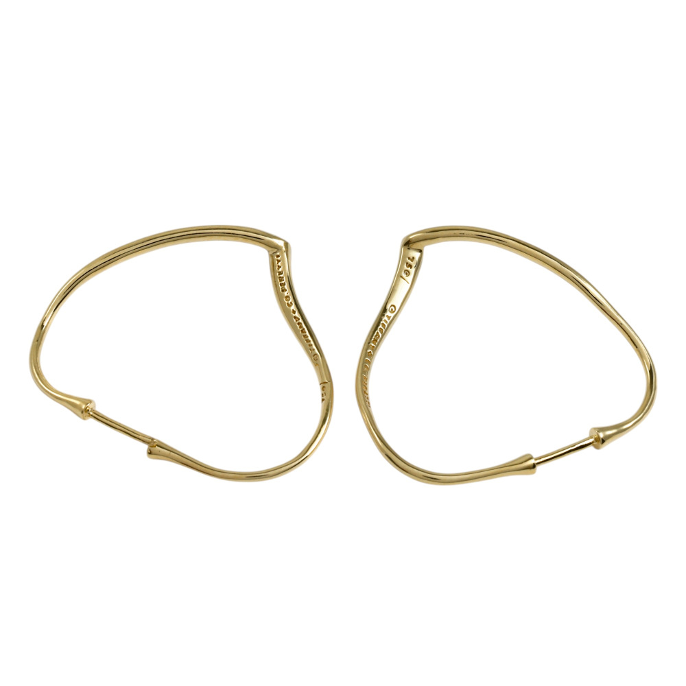 Tiffany & Co. Elsa Peretti Open Heart Hoop M Earrings 18K Yellow Gold 60018035
