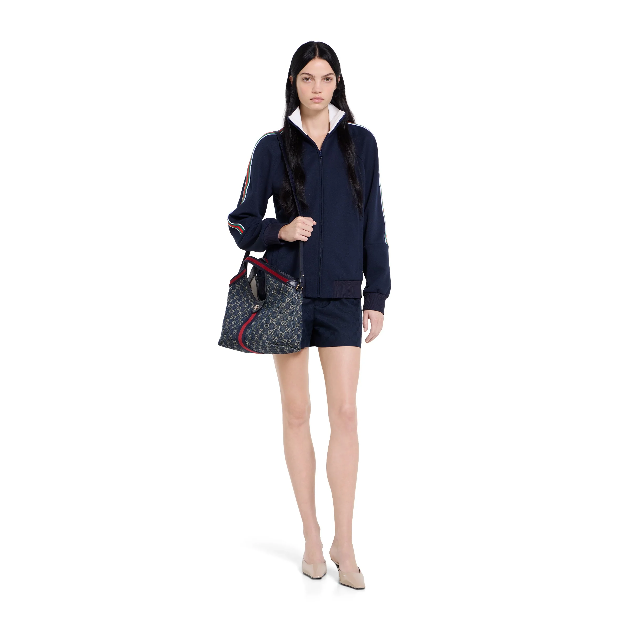 Gucci GG Denim Giglio Small Tote Bag – Blue