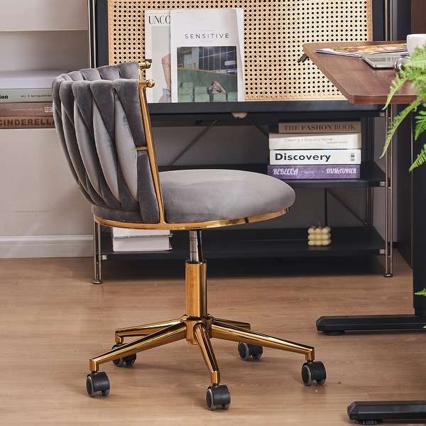 Office Desk Chair,Upholstered Home Office Desk Chairs with Adjustable Swivel Wheels