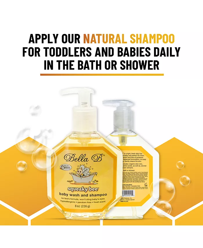 Bella B Naturals Squeaky Bee Hair and Body Wash 8oz