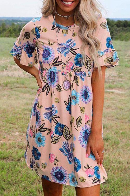 Floral A-Line Midi DressClistos