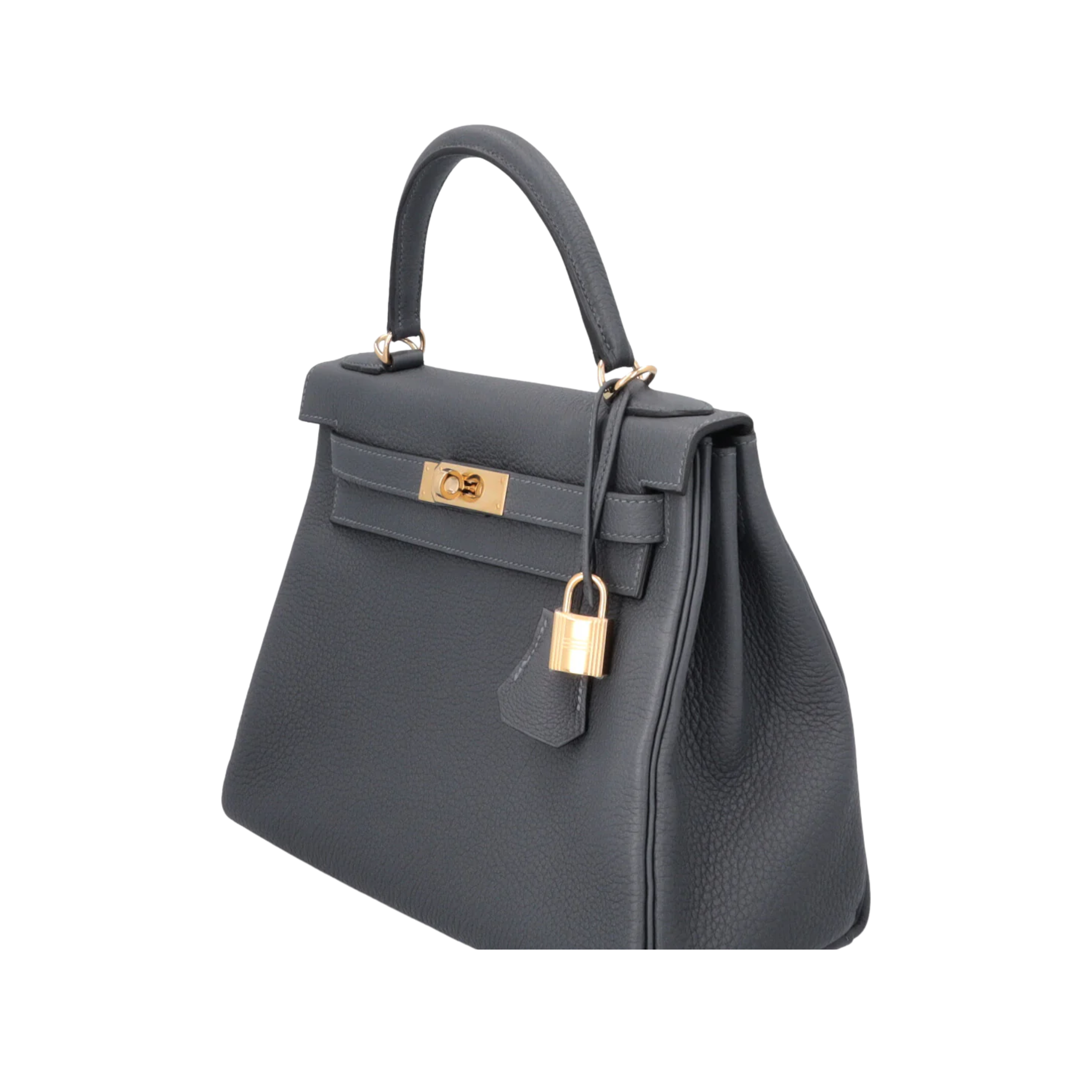 Hermes Kelly 28 Bag In Gray Togo Leather For Women 28cm/11in