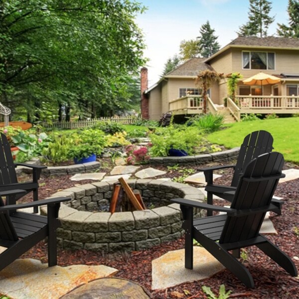 POLYTEAK Traditional Element Adirondack Chair,All Weather Poly Lumber