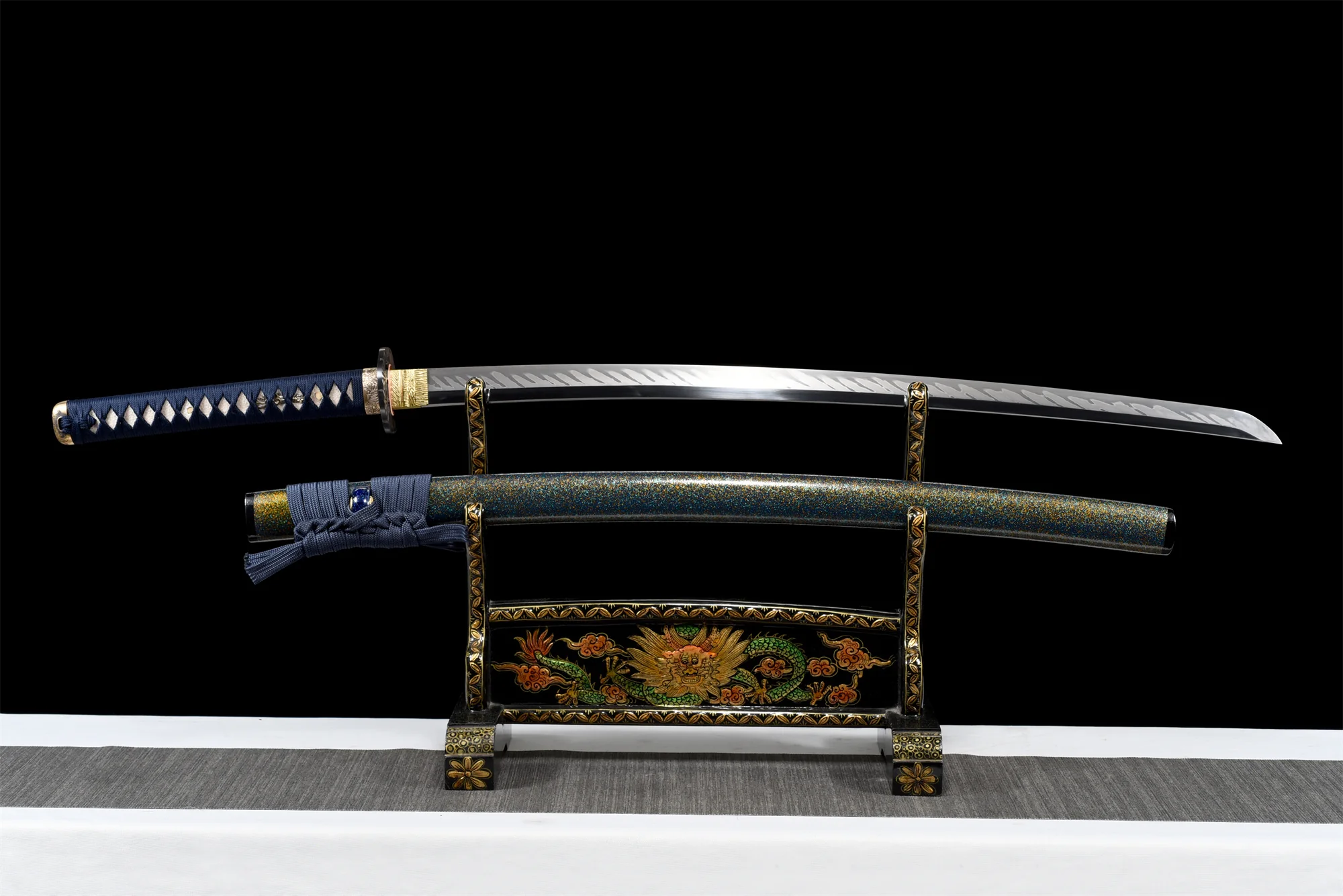 T10 Clay Tempered Green Katana – Full Tang, Real Hamon