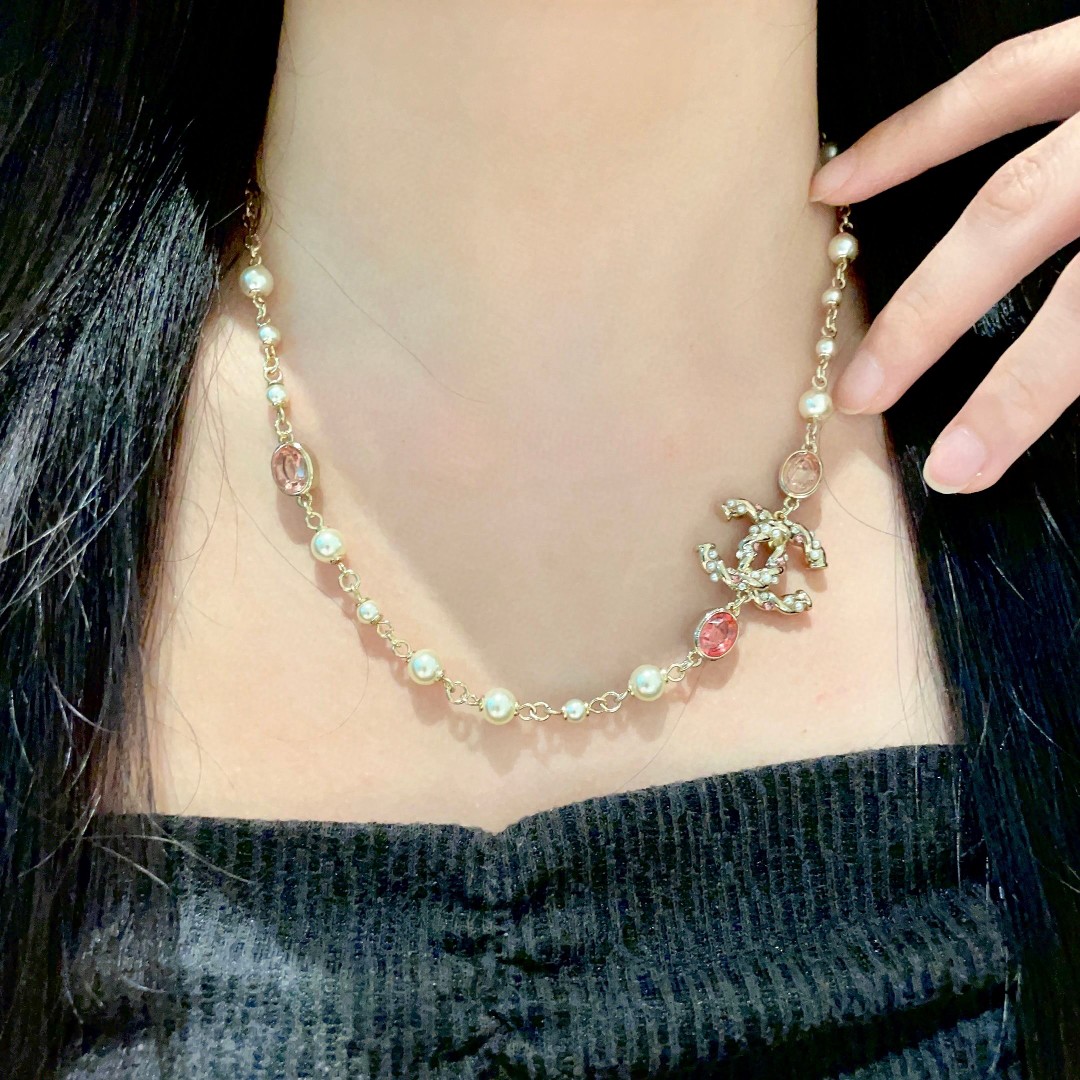 Chanel Pearl Double C Necklace - cnluxepick