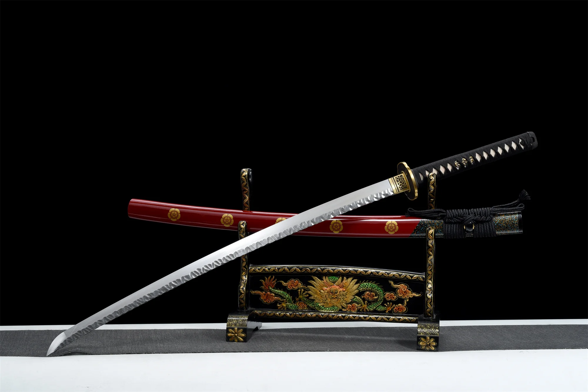 Blood Shadow Katana – Damascus Steel, Full Tang