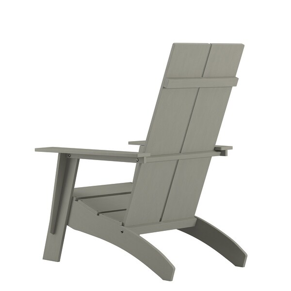 Modern Dual Slat Back Adirondack Style Chairs (Set of 2)