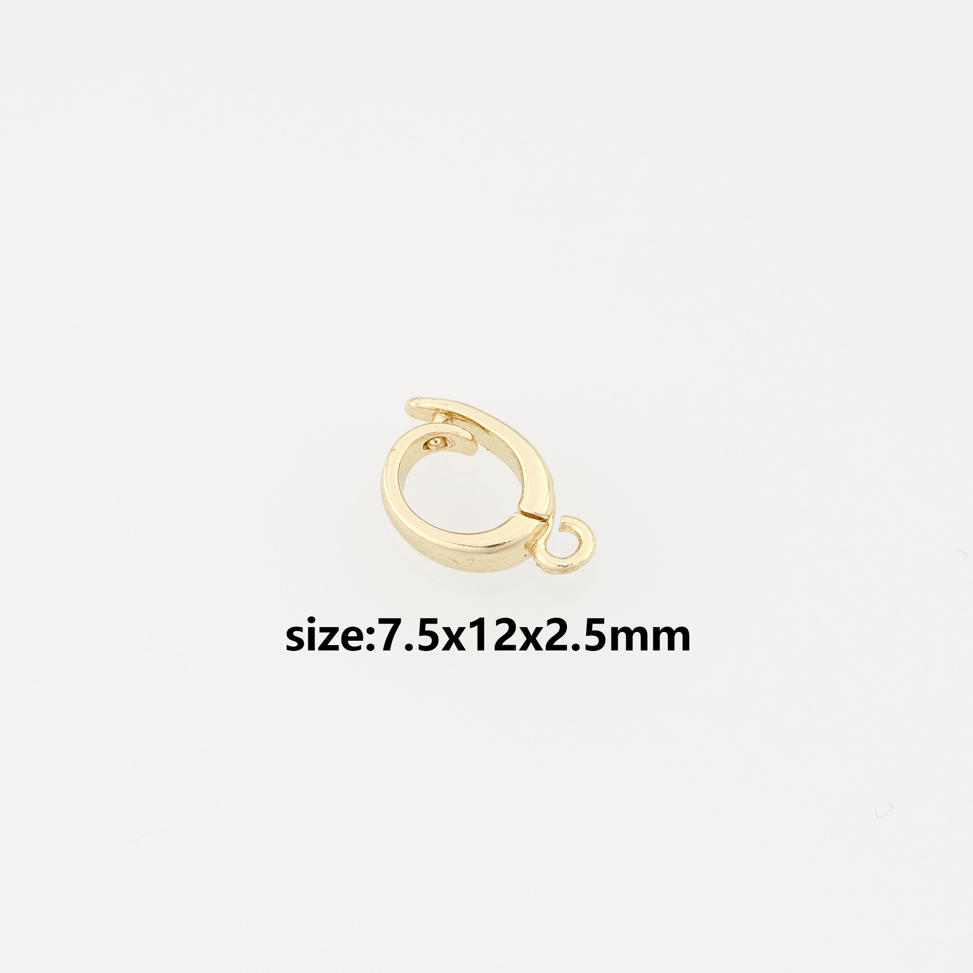 18K Gold Filled Oval Carabiner Clasp,Snap Buckle Bracelet Necklace for DIY Jewelry Finding Necklace Bracelet