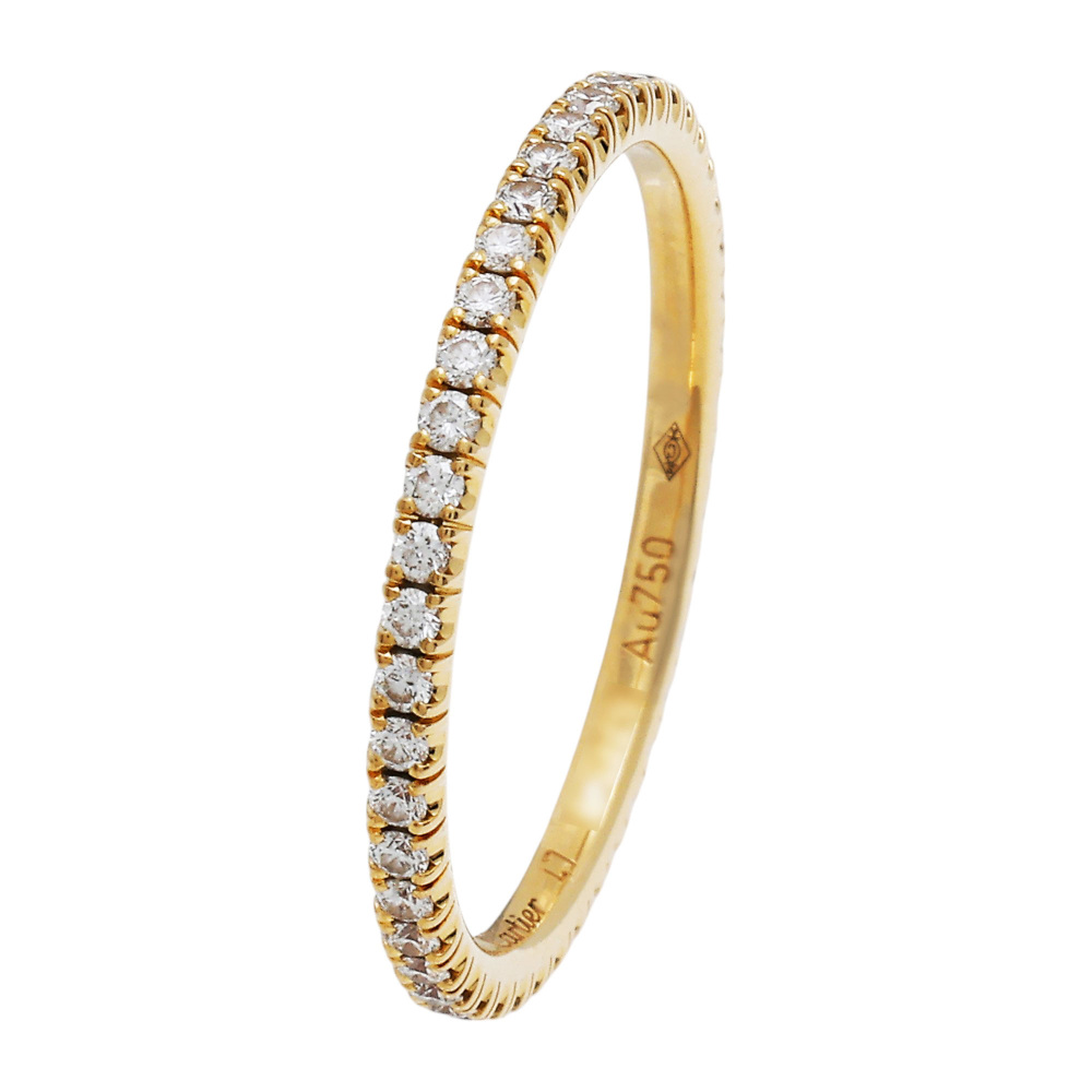 Cartier Ethancel Do Wedding Ring Pavé Setting 18K Yellow Gold Diamond B4212000