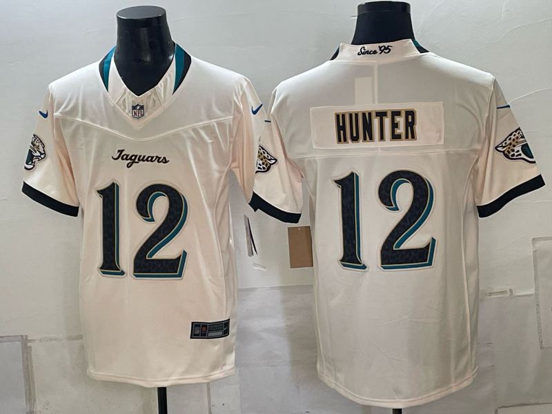 Men's Jacksonville Jaguars Travis Hunter #12 Natural 2026 Rivalries Collection Game Jersey