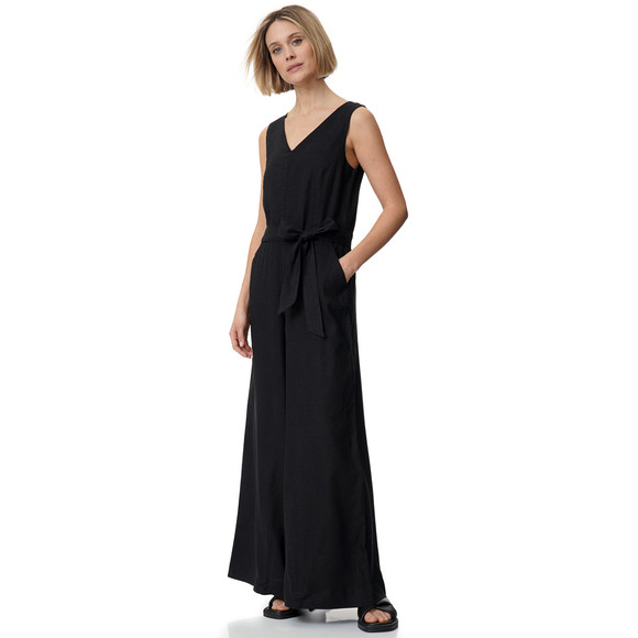 Gina Collection Damen Leinen-Jumpsuit mit Bindegürtel