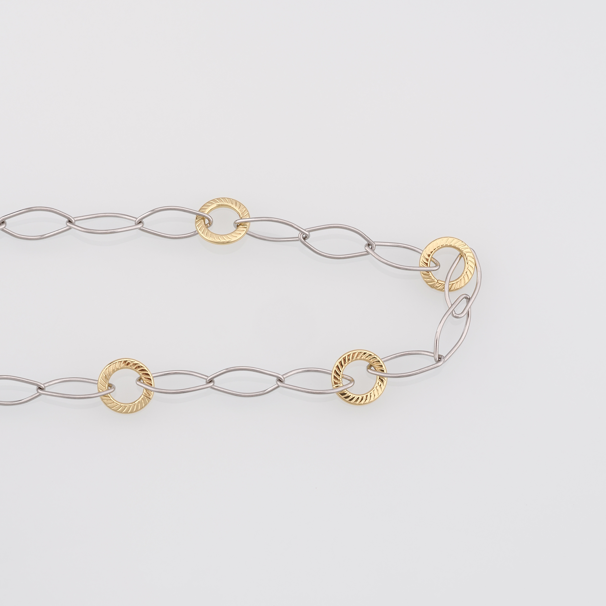 18K Gold Filled Textured Chain Necklace,Thin Link Chain Necklace,Rhombus Chain,Minimalist Necklace,Adjustable Necklace