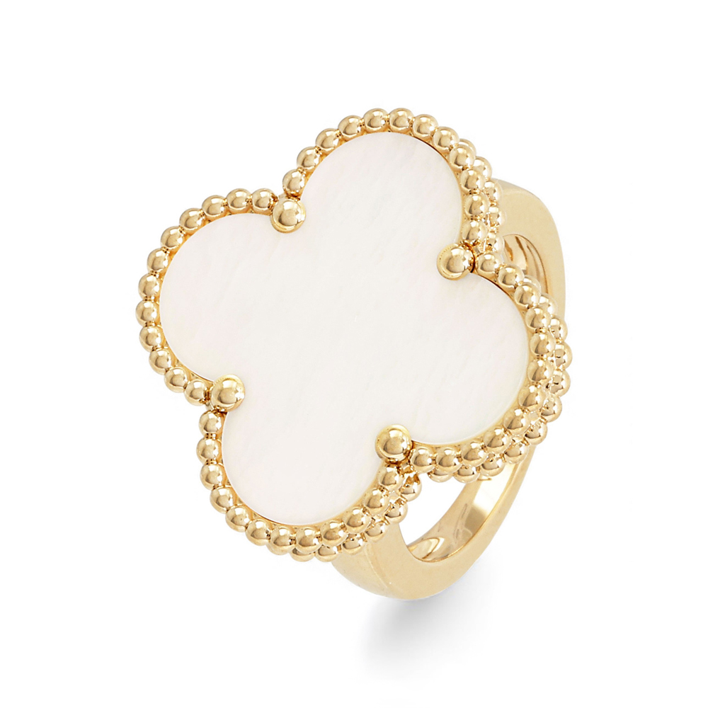 Van Cleef & Arpels Magic Alhambra Ring 18K Yellow Gold Mother of Pearl VCARF78900
