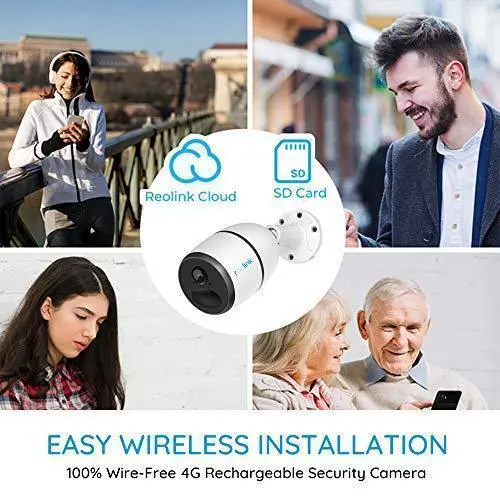 Solar-Powered 3G/4G LTE Outdoor Security Camera – Wire-Free, Rechargeable, Cellular Surveillance System