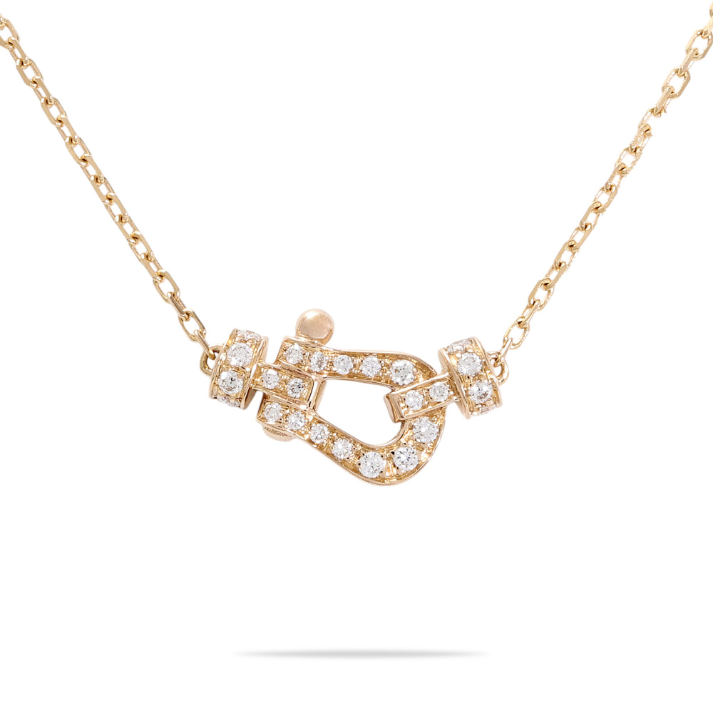 FRED Force 10 Necklace 18K Rose Gold Diamond 7B0189