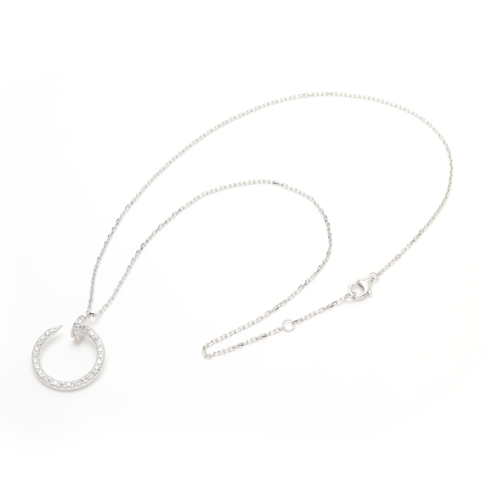 Cartier Juste un Clou Necklace 18K White Gold Diamond B7224897