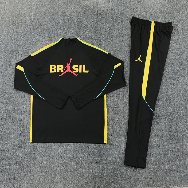 Adult / Kids 2627 Brazil Half Zipper Training Suit