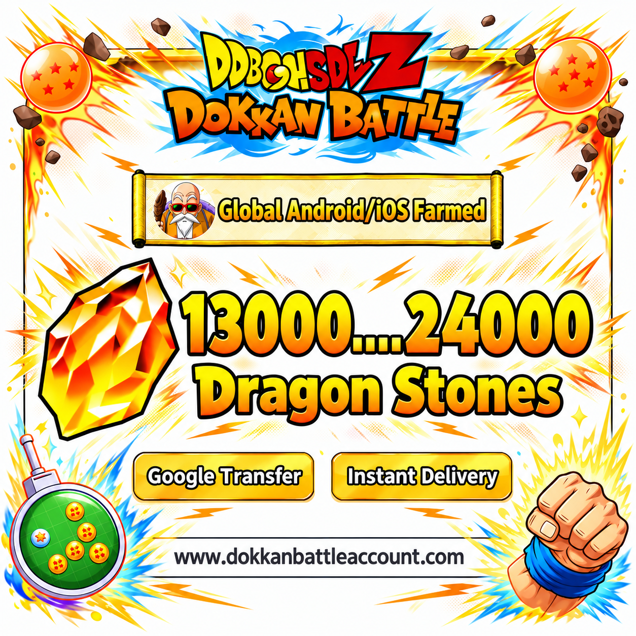 [Instant Delivery][Global] Dokkan Battle Farmed Account 17000+ DS for Android or IOS