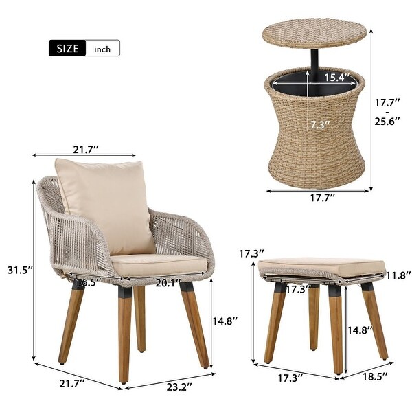 5 Pieces Patio Furniture Chair Sets,Patio Conversation Set