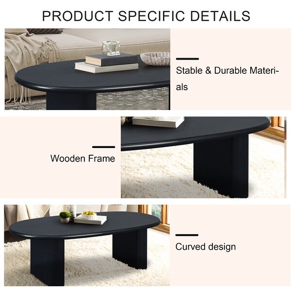 Roomfitters 51'' Tapered Tabletop Coffee Table,Natural Wood