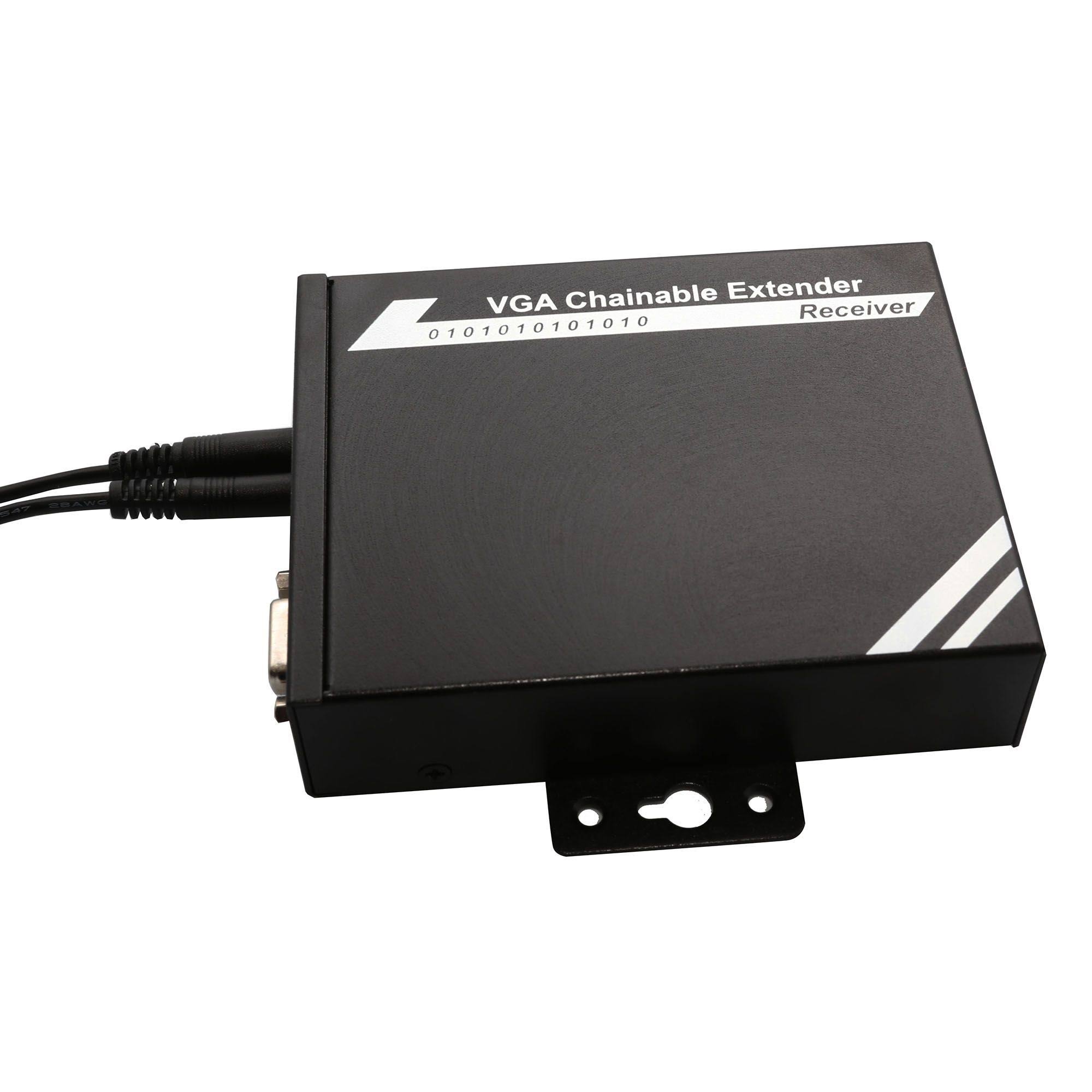 Syba SY-EXT32017 VGA Chainable Extender with Audio over Cat5e-IP (RX) - A/V/Infrared/Serial Extender